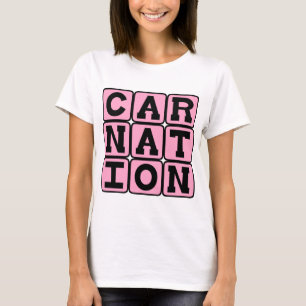 Camiseta Clavel, Flor Rosa