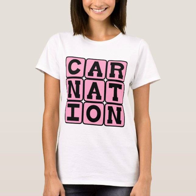 Camiseta Clavel, Flor Rosa (Anverso)