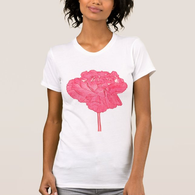 Camiseta Clavel rojo (Anverso)