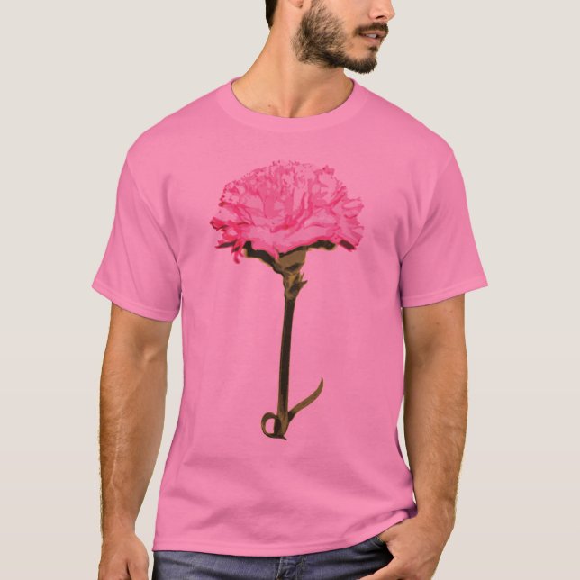 Camiseta Clavel rosado (Anverso)