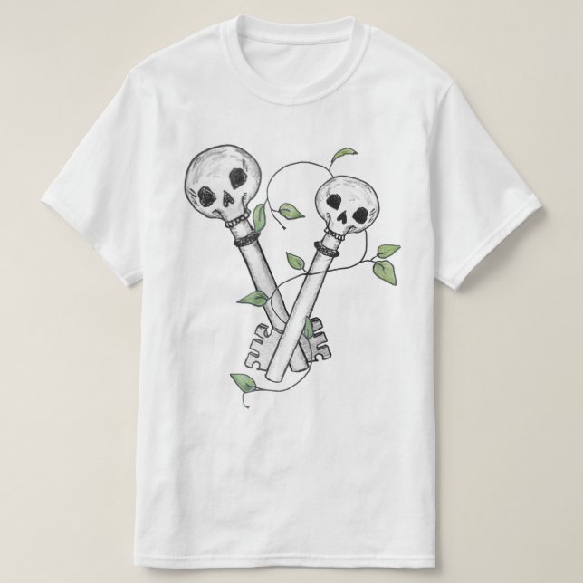 Camiseta Claves de esqueleto (Diseño del anverso)