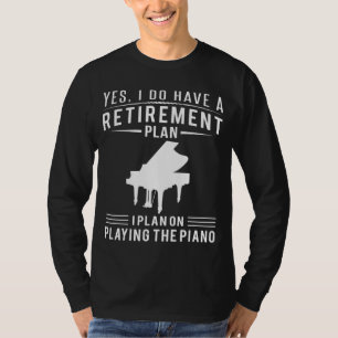 Camiseta Claves de Jubilación Armoniosas: Piano Jugando Gra