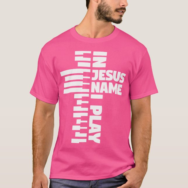 Camiseta Claves De Piano Que Juego En Nombre De Jesús (Anverso)