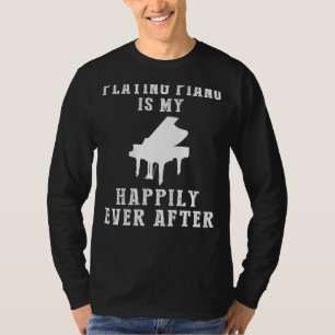 Camiseta Claves de piano y alegría eterna - El piano es mi