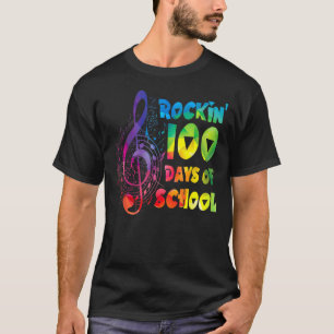 Camiseta Claves musicales de 100 días de clase del profesor