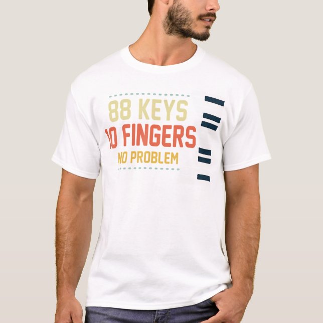 Camiseta Claves musicales de clave de piano infantil (Anverso)