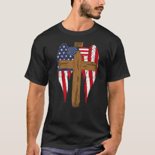 Camiseta Clavos de cruz redimidos Hombres Bandera Cristiana