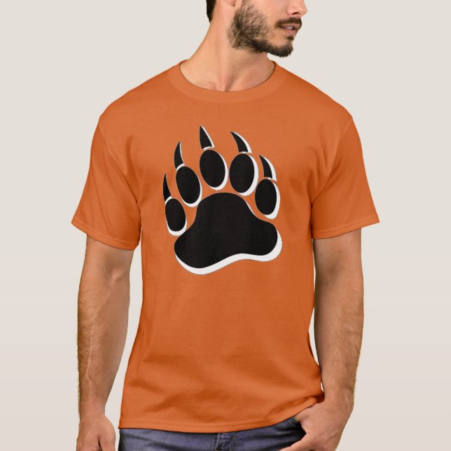 Camiseta Claw Gay Bear efecto 3D en blanco y negro (Anverso)