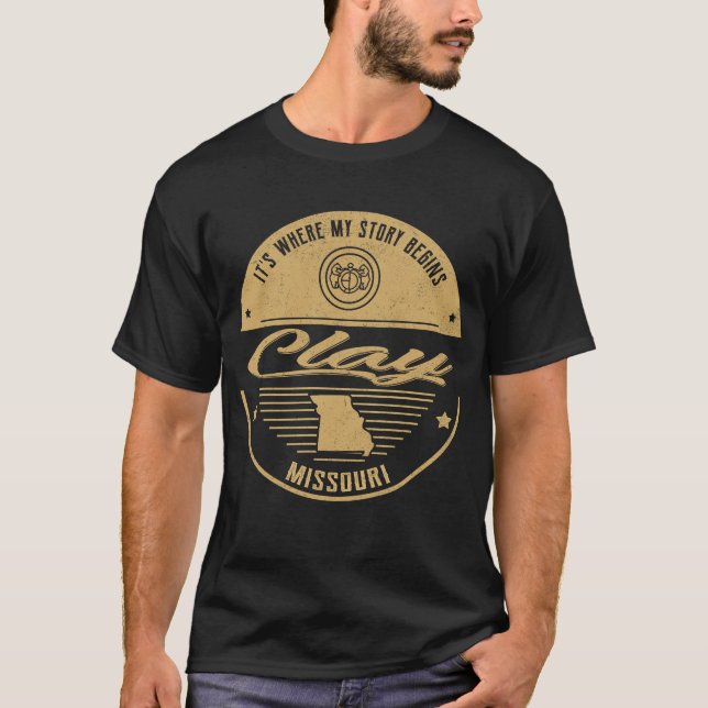 Camiseta Clay Missouri es donde comienza mi historia (Anverso)