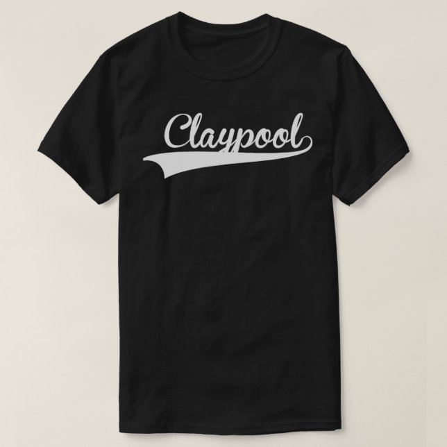 Camiseta CLAYPOOL Baseball Vintage Retro Font (Diseño del anverso)