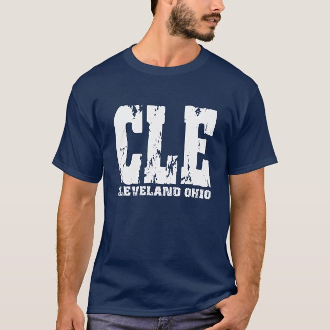 Camiseta CLE Cleveland, estilos para hombre y para mujer de (Anverso)