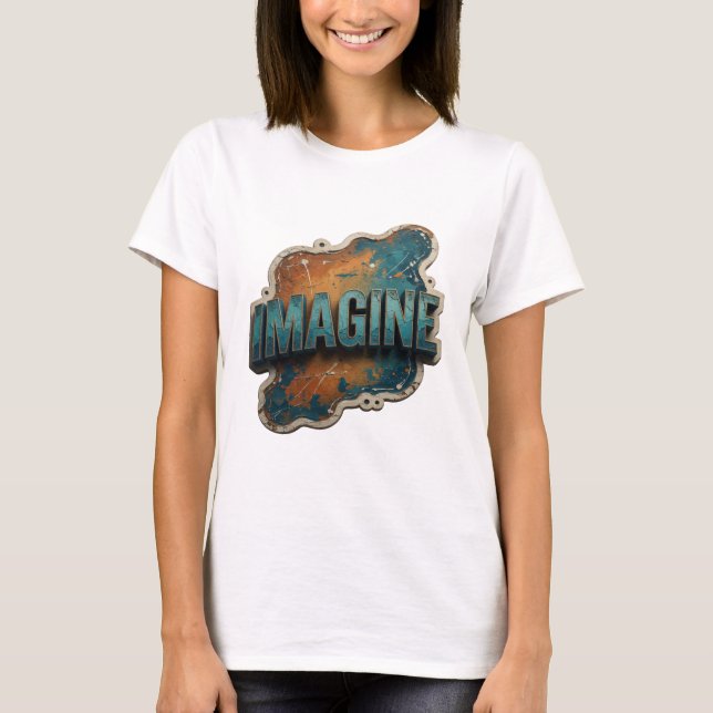 Camiseta Clean Blue IMAGINE Statement (Anverso)