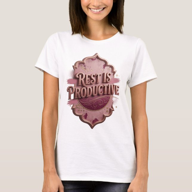 Camiseta Clean Gold REST IS PRODUCTIVE Statement (Anverso)