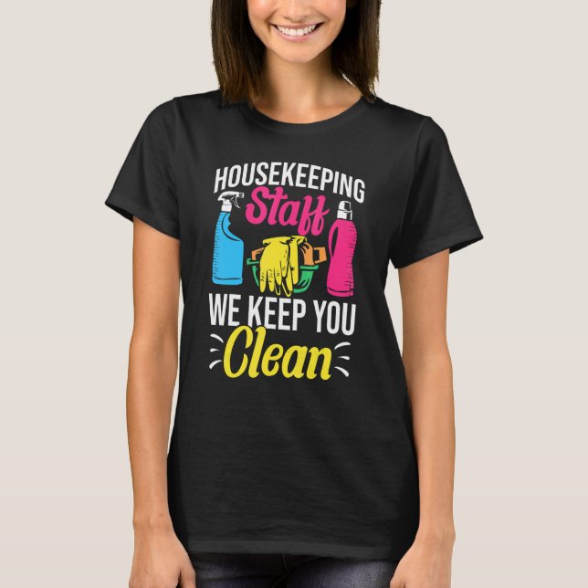 Camiseta Cleanin, empleadora doméstica, equipo de limpieza (Anverso)