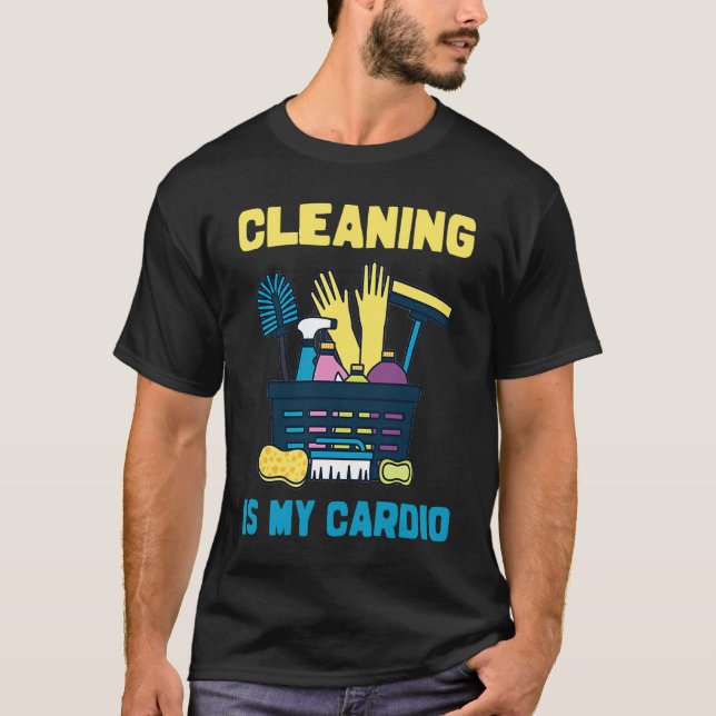 Camiseta Cleaning Lady Cardio, Housekeepers Maid Graphic (Anverso)