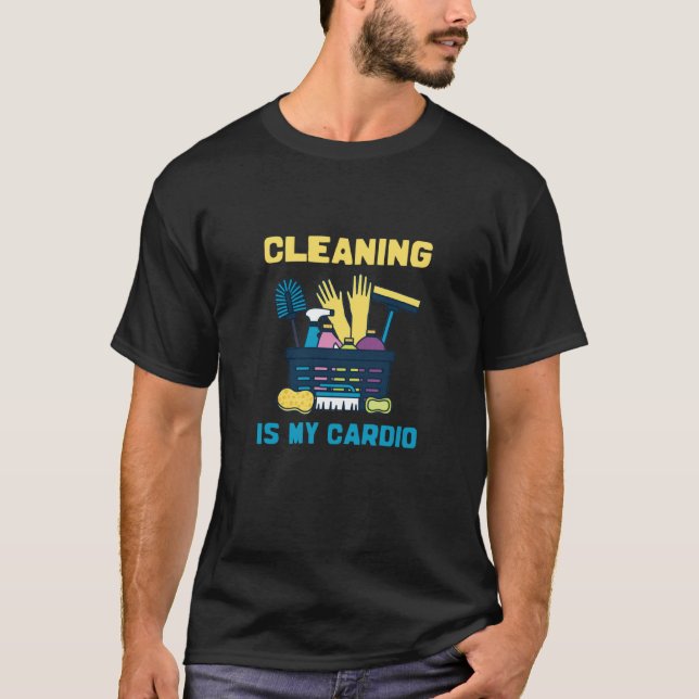 Camiseta Cleaning Lady Cardio Housekeepers Maid Graphic (Anverso)