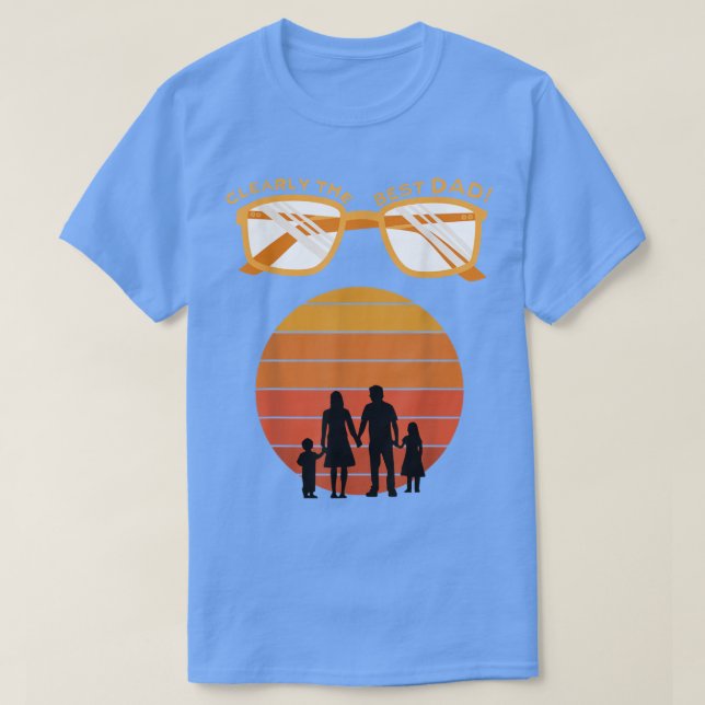 Camiseta Clearly the best dad ,simple gift ,Fathers day  (Diseño del anverso)