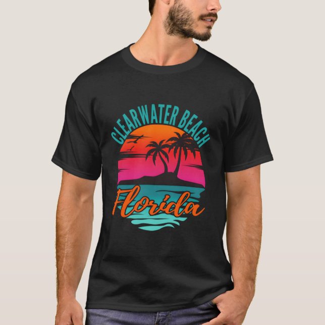 Camiseta Clearwater Beach Florida Palm Tree Island K (Anverso)