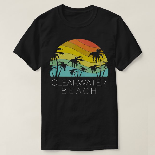 Camiseta Clearwater Beach Florida Retro Vacation Souvenir S (Diseño del anverso)