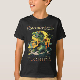 Camiseta Clearwater Beach Florida Vacation Cute Alligator S