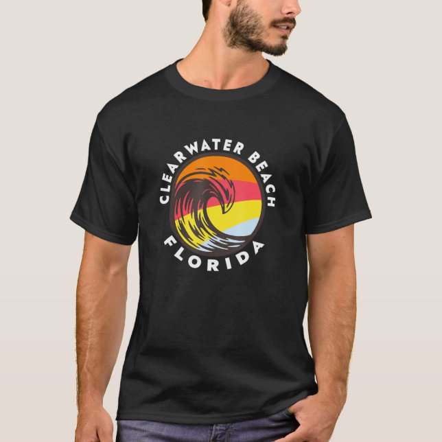 Camiseta Clearwater Beach Florida Vacation Souvenir Ocean W (Anverso)