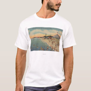 Camiseta Clearwater, FL - nadadores y Sunbathers en la