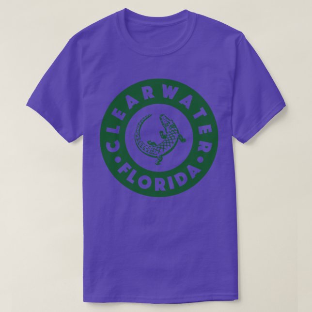 Camiseta Clearwater Florida Circle Green (Diseño del anverso)