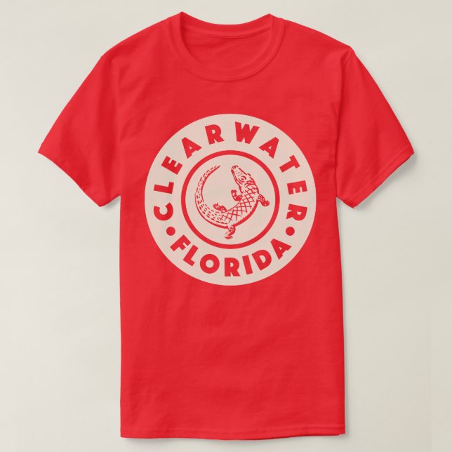 Camiseta Clearwater Florida Circle Tan (Diseño del anverso)