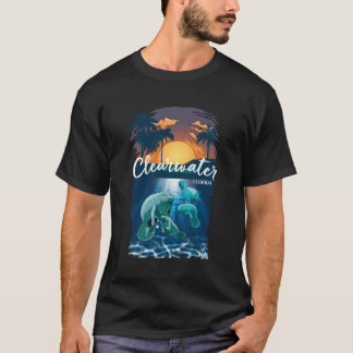 Camiseta Clearwater Florida Shirt Manatee Regalos Para Homb