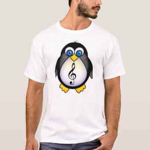 Camiseta Clef agudo del pingüino de la música