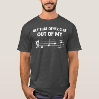 Camiseta Clef Alto Divertido Fuera De Mi Cara para Orquesta