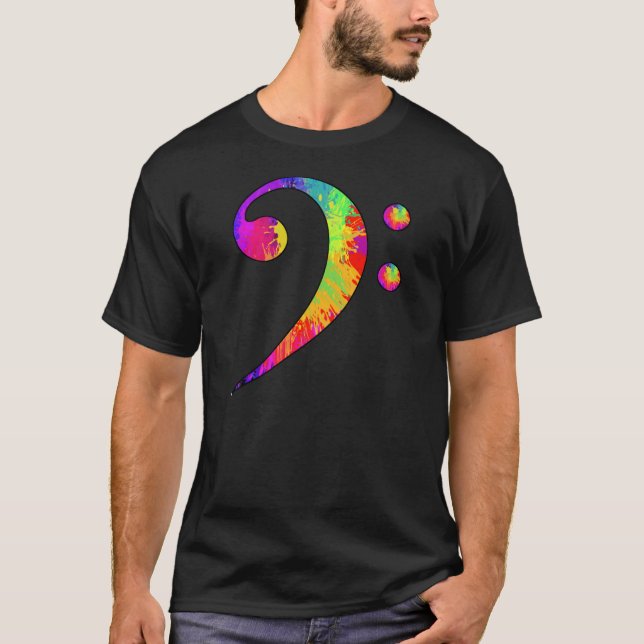 Camiseta Clef bajo colorido (Anverso)