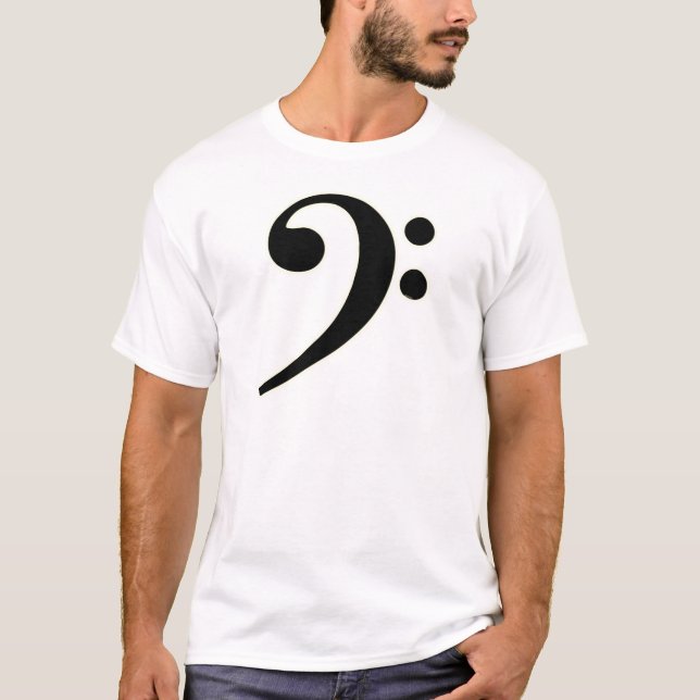 Camiseta Clef bajo negro (Anverso)