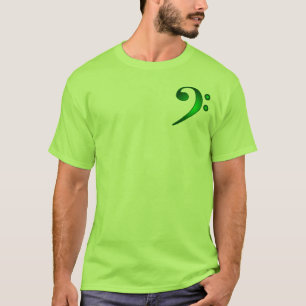 Camiseta Clef bajo verde metálico