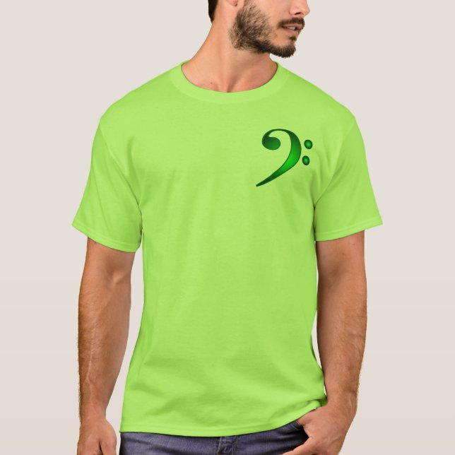 Camiseta Clef bajo verde metálico (Anverso)