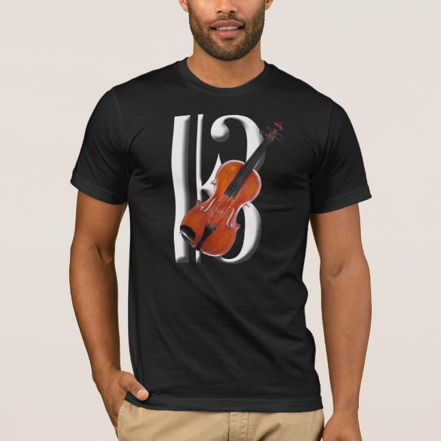 Camiseta Clef de alto (camisa de la viola) por Leslie (Anverso)