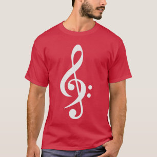 Camiseta Clef de Fa Cruz Clef de Fa Amigo Llaves de Música