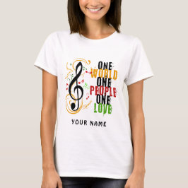 Camiseta Clef de la música de 04 reggaes