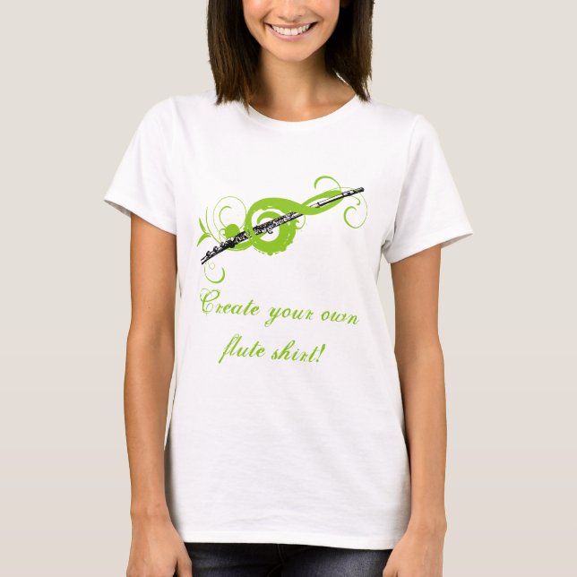Camiseta Clef & Flute Treble Personalizado (Anverso)
