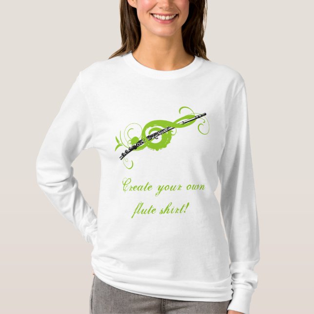 Camiseta Clef & Flute Treble Personalizado (Anverso)