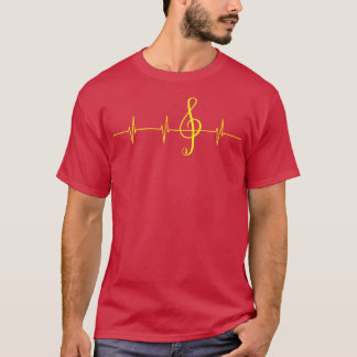 Camiseta Clef, músico de Music Heartbeat Pulse