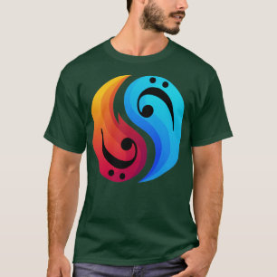 Camiseta Clef Yin And Yang Bass Guitar