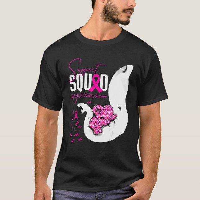 Camiseta Cleft Lip & Palate Awareness Support Squad Elephan (Anverso)