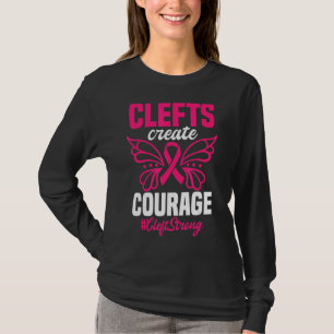 Camiseta Cleft Lip Palate Butterfly Pink Awarbon