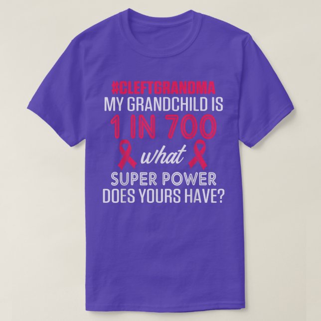 Camiseta Cleft Palate Lip Grandma 700 Strong Awareness T-Sh (Diseño del anverso)