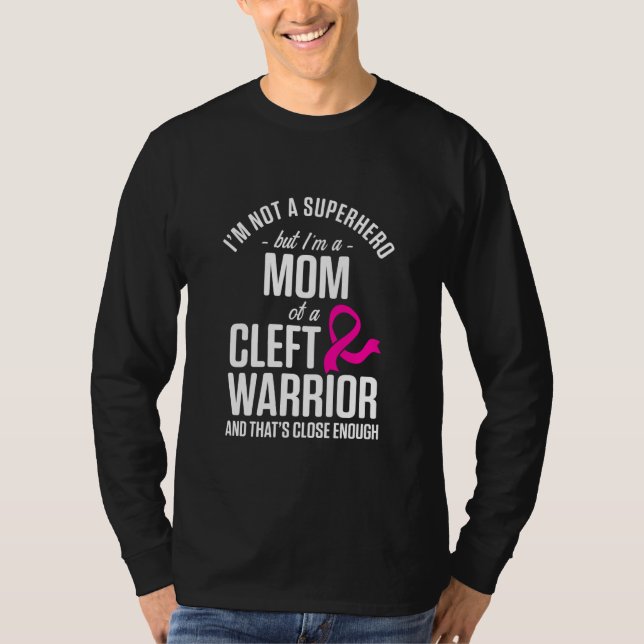 Camiseta Cleft Palate Lip Mom Hero Cleft Fuerte Conciencia (Anverso)