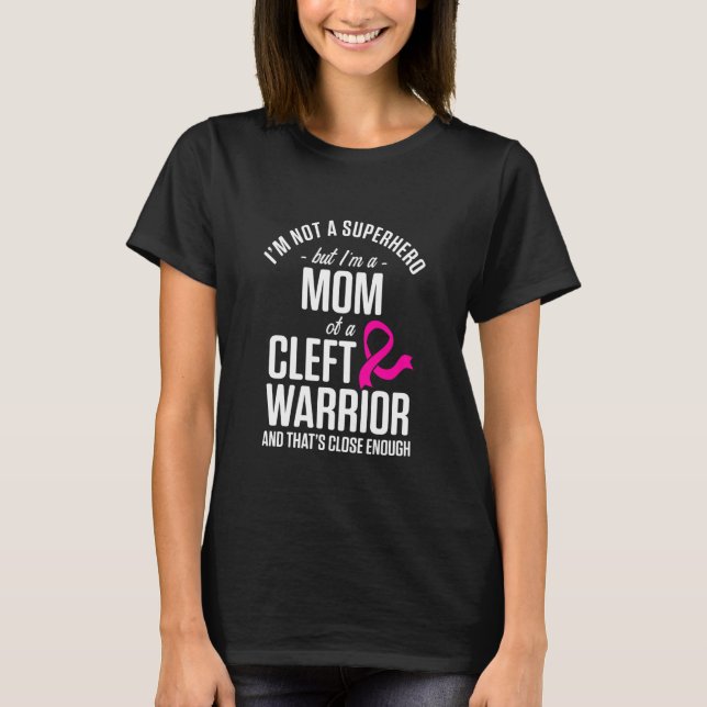 Camiseta Cleft Palate Lip Mom Hero Cleft Fuerte Conciencia (Anverso)