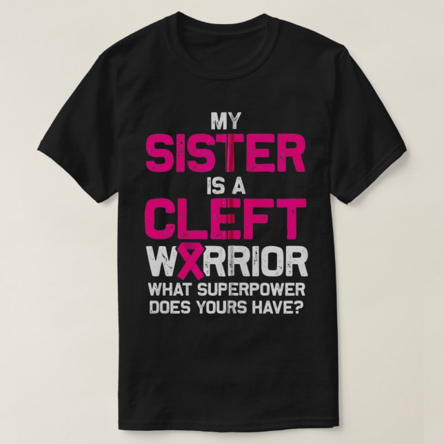 Camiseta Cleft Palate Lip Practicando Strong Awareness Zip (Diseño del anverso)
