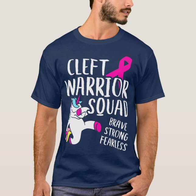 Camiseta Cleft Palate Lip Warrior Squad Cleft Strong (Anverso)