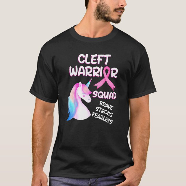 Camiseta Cleft Palate Lip Warrior Squad Fuerte Conciencia 3 (Anverso)